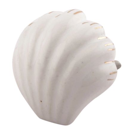 White Sea Shell Ceramic Drawer Knob
